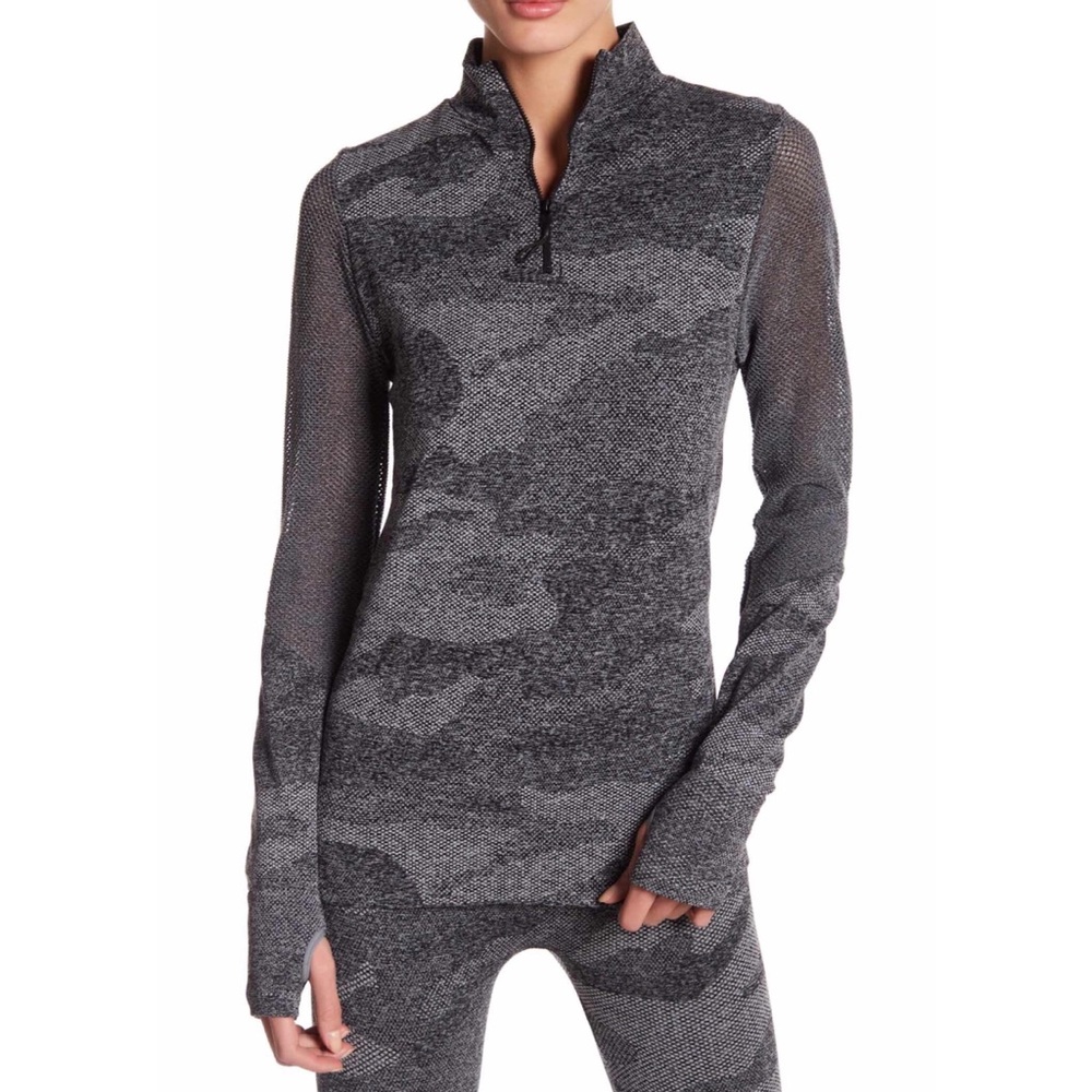 C&C California Mesh Camo Half Zip Pullover